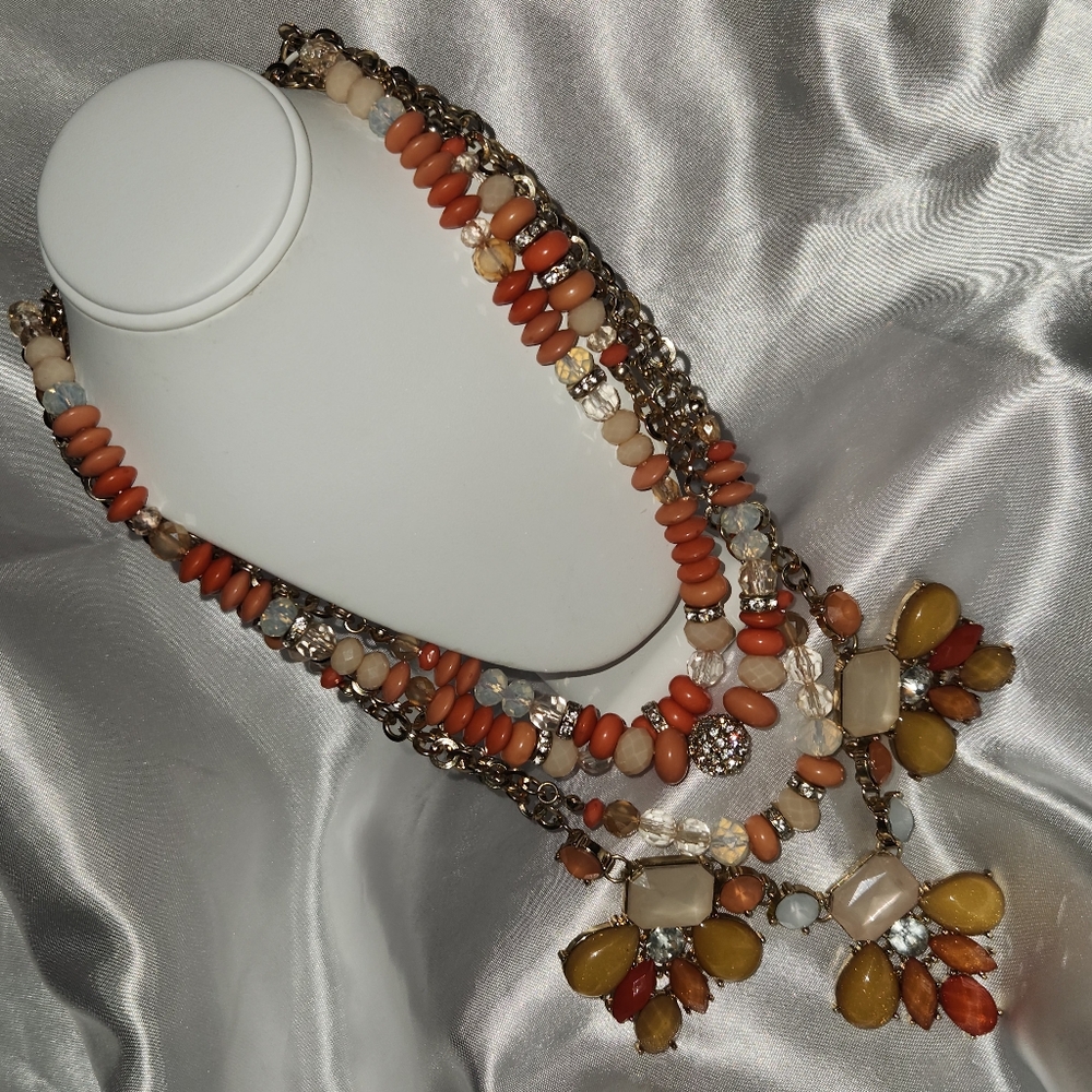 Elegant Multi-Strand Beaded Necklace - Picture 1 of 2